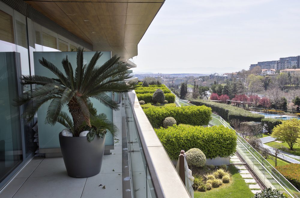 Luxury off-plan apartment development in Istanbul featuring landscaped gardens and premium residential amenities, illustrating the type of high-quality property sought by UK investors pursuing Turkish Citizenship by Investment.